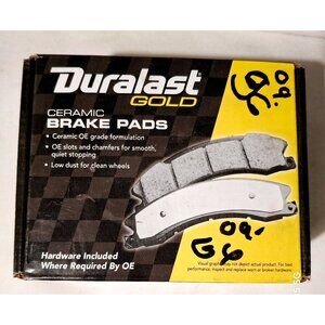 Duralast Gold DG1033 Ceramic Brake Pads With Hardware - 4 Pieces